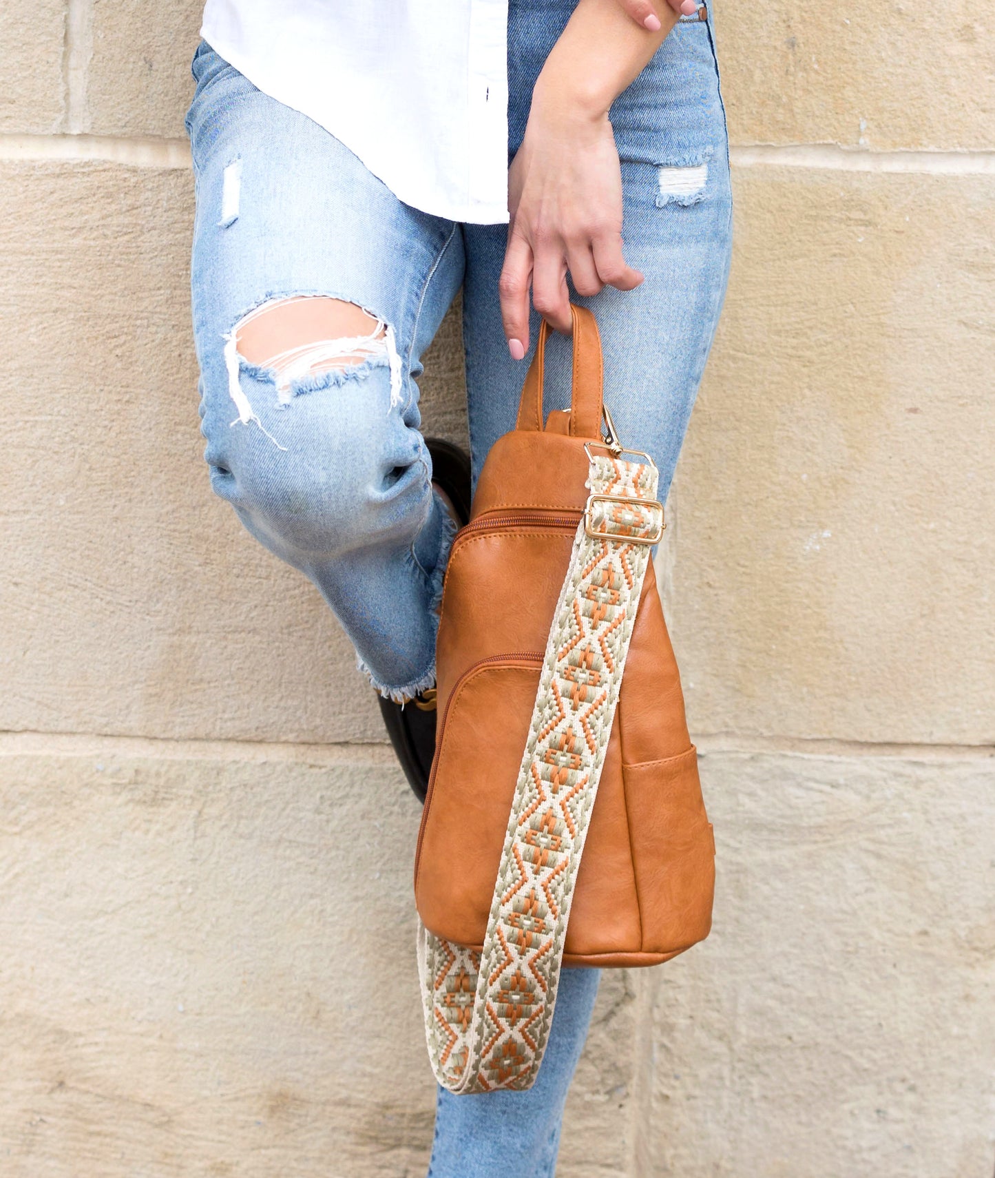 Evie Vegan Leather Crossbody Sling Bag