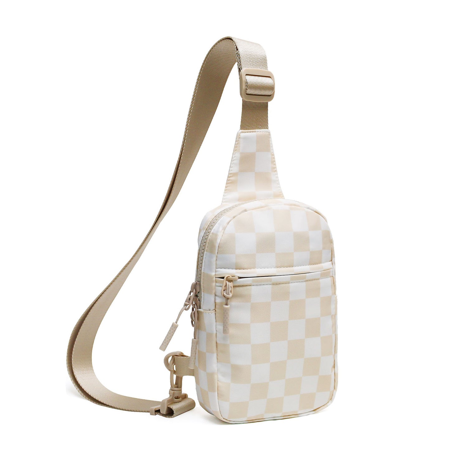 Kenzie Nylon Checkered Sling Bag