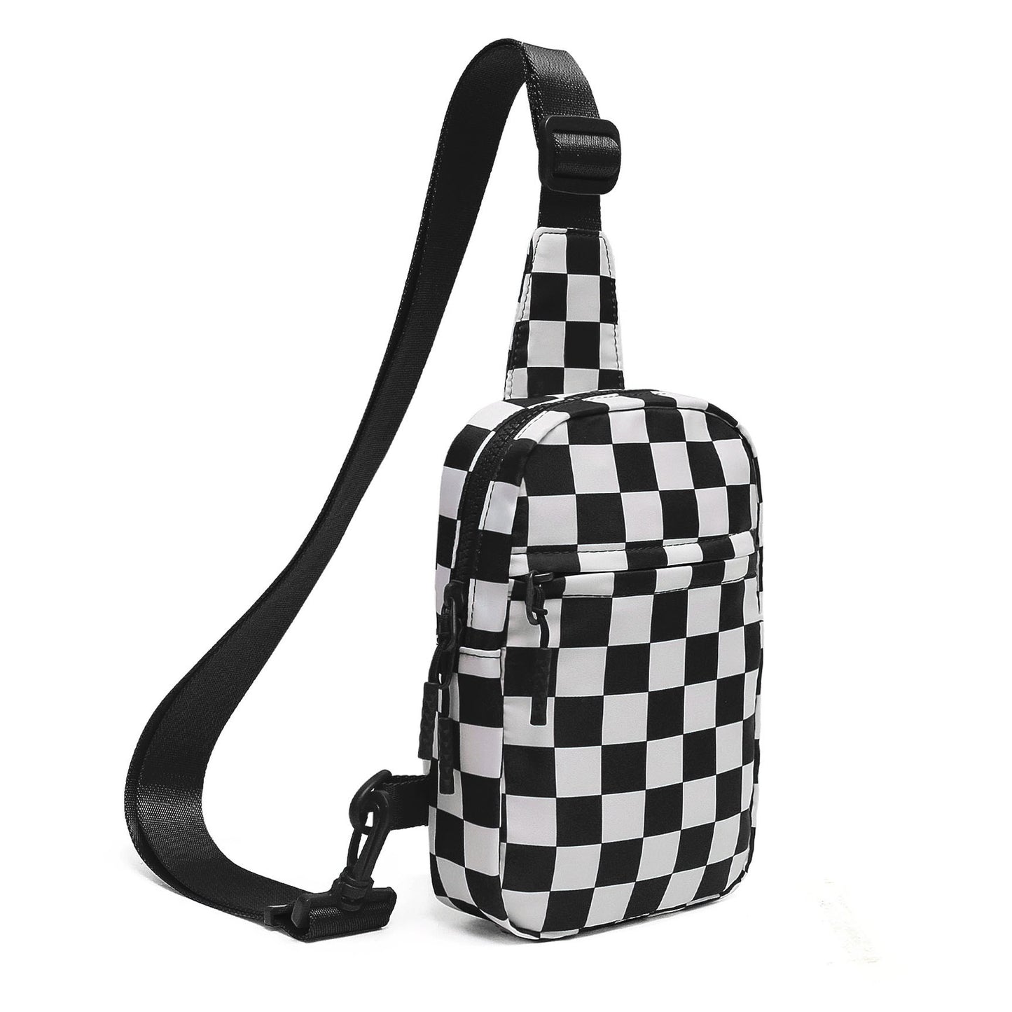 Kenzie Nylon Checkered Sling Bag