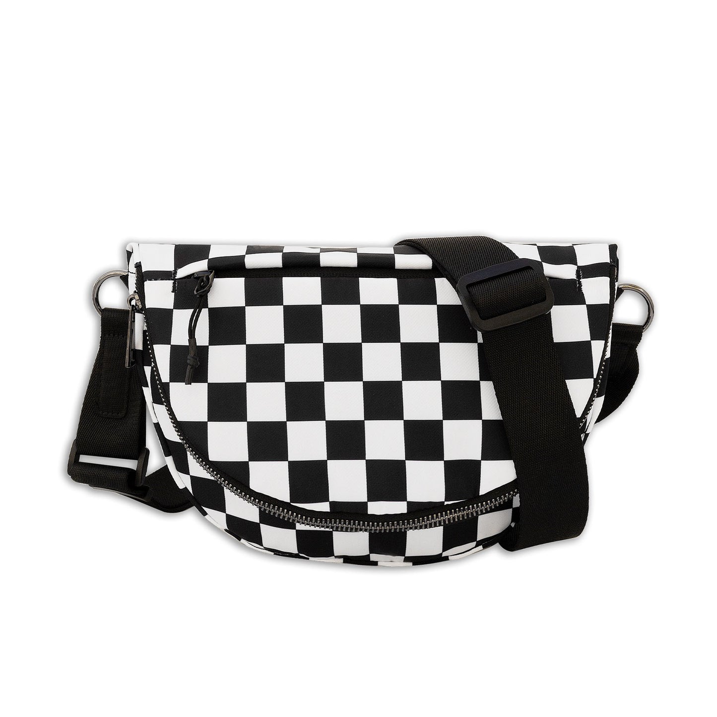 Olivia Nylon Check Foldover Crossbody