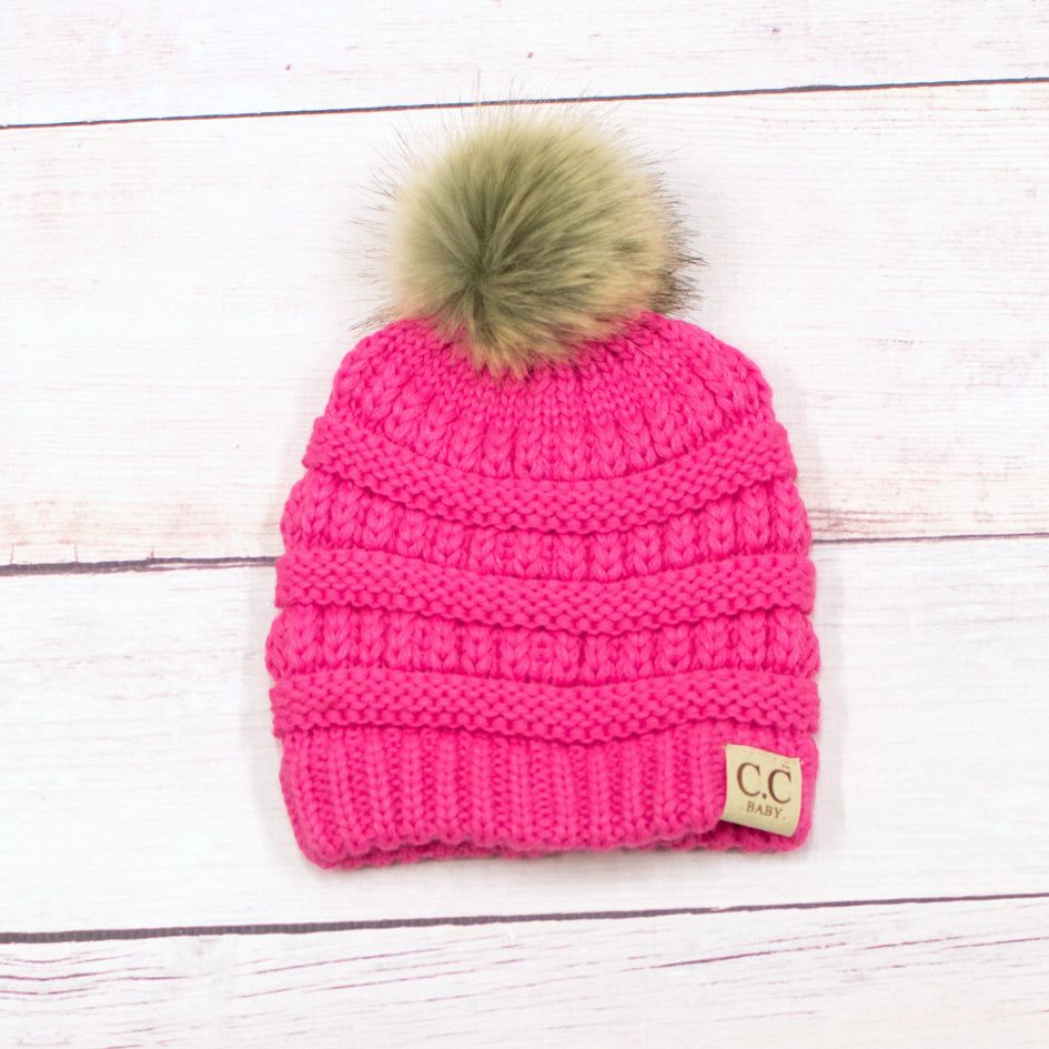 C.C® Baby Fur Pom Beanie