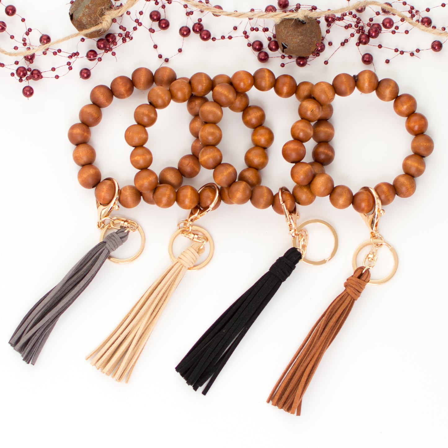Wooden Key Ring Bracelet