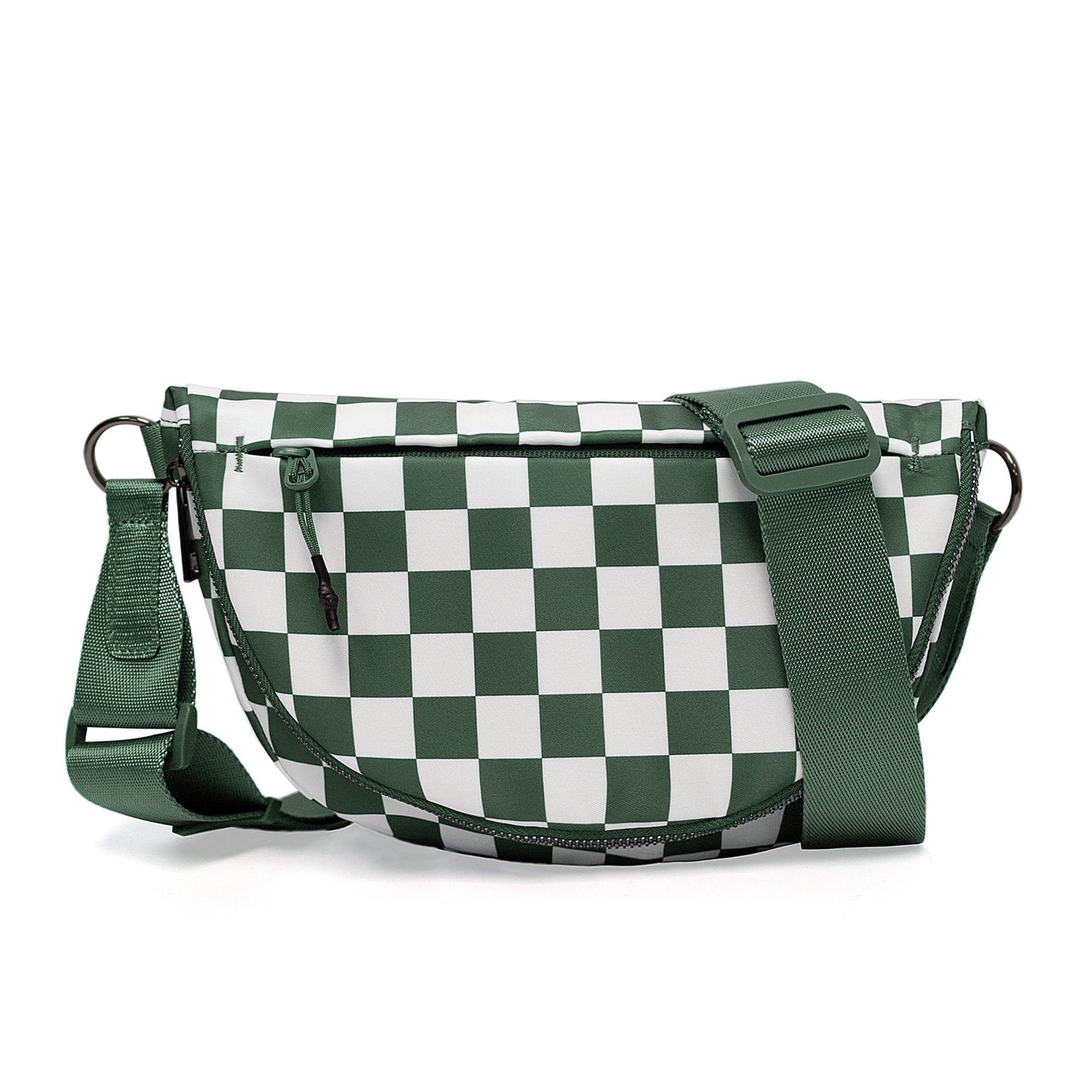 Olivia Nylon Check Foldover Crossbody