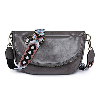 Callie Fold Over Leather Crossbody Sling Bag