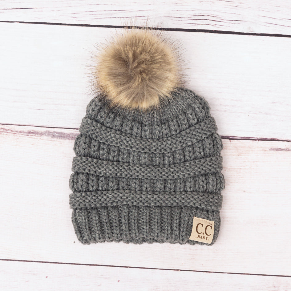 C.C® Baby Fur Pom Beanie