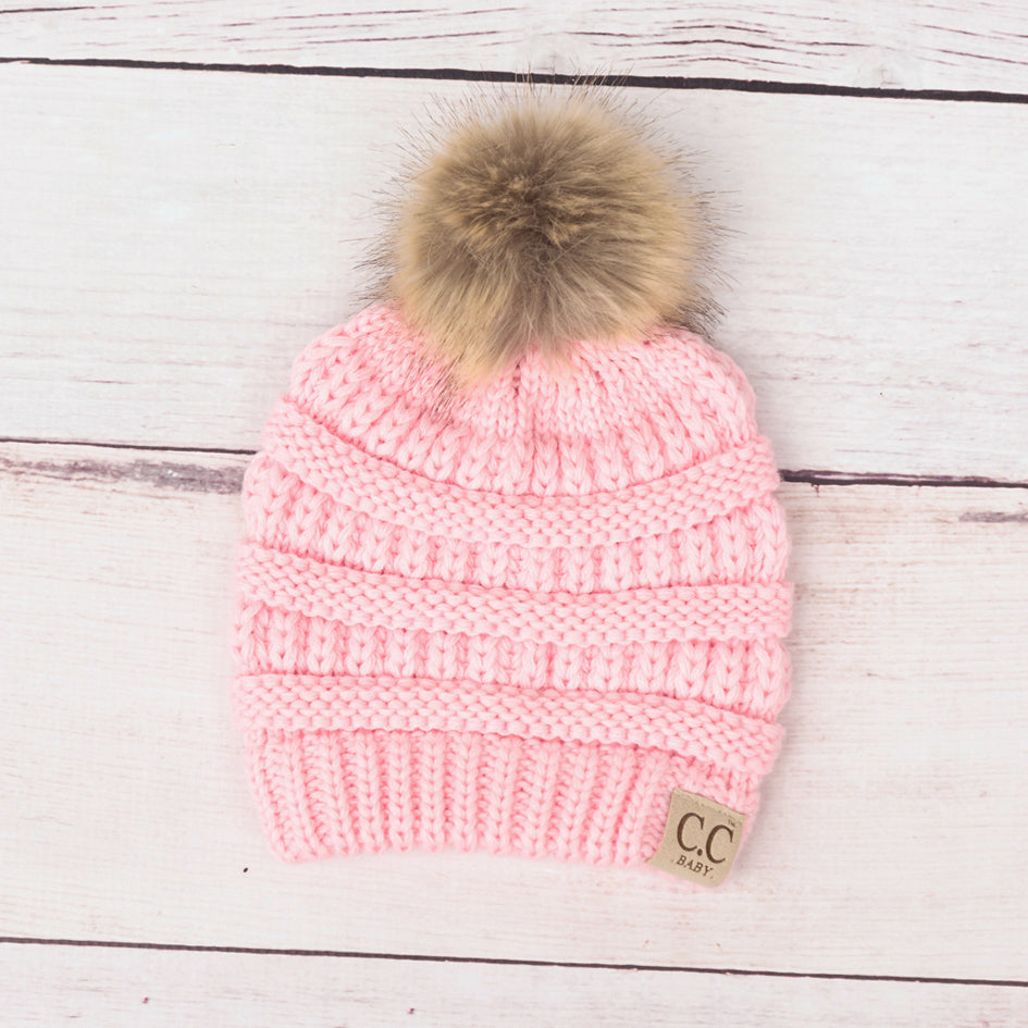 C.C® Baby Fur Pom Beanie