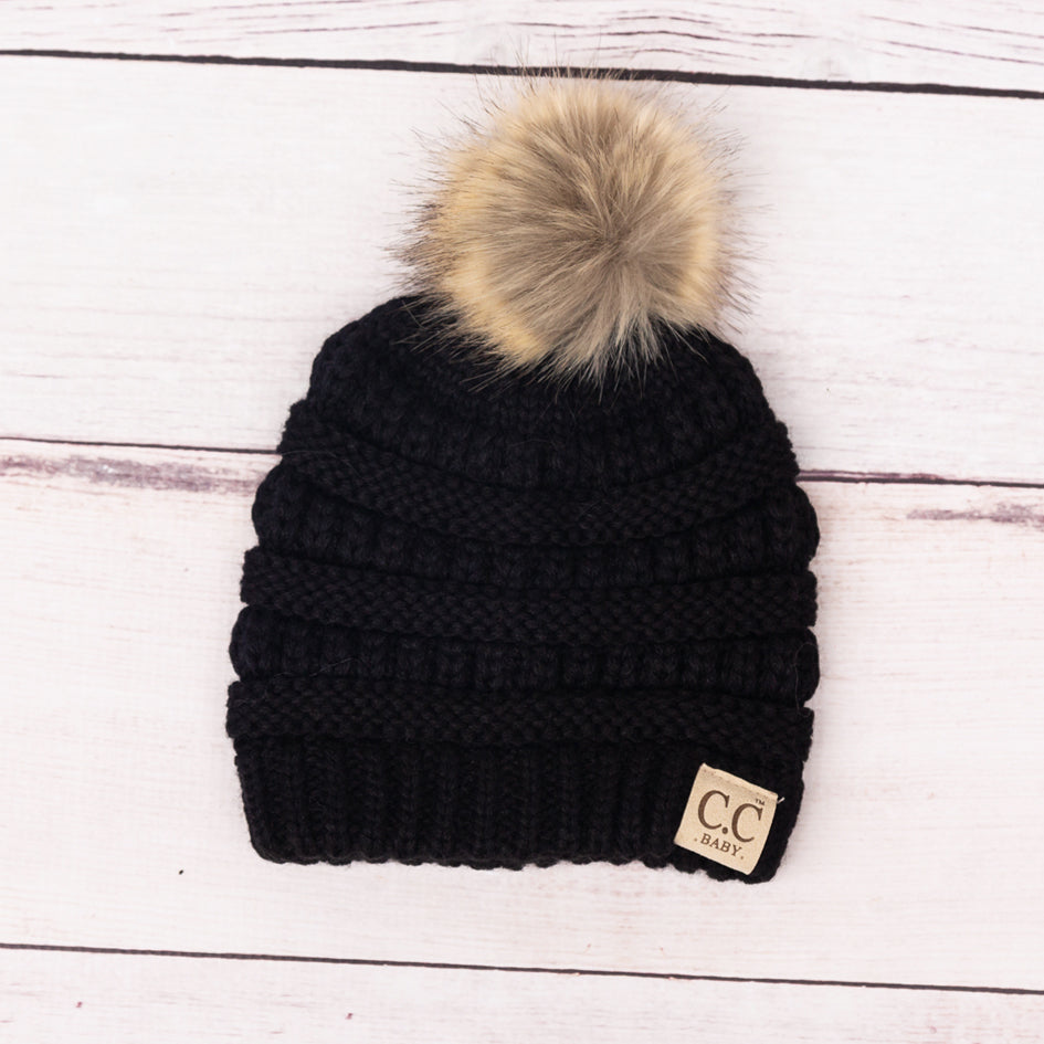 C.C® Baby Fur Pom Beanie