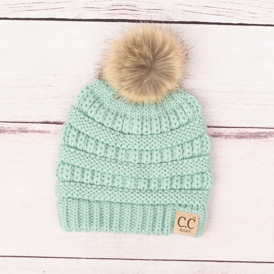 C.C® Baby Fur Pom Beanie