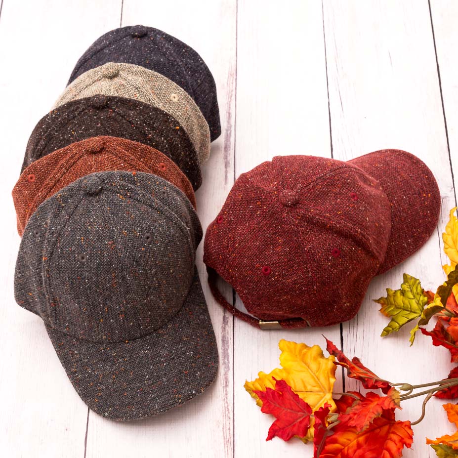 Autumn Tweed Ball Caps