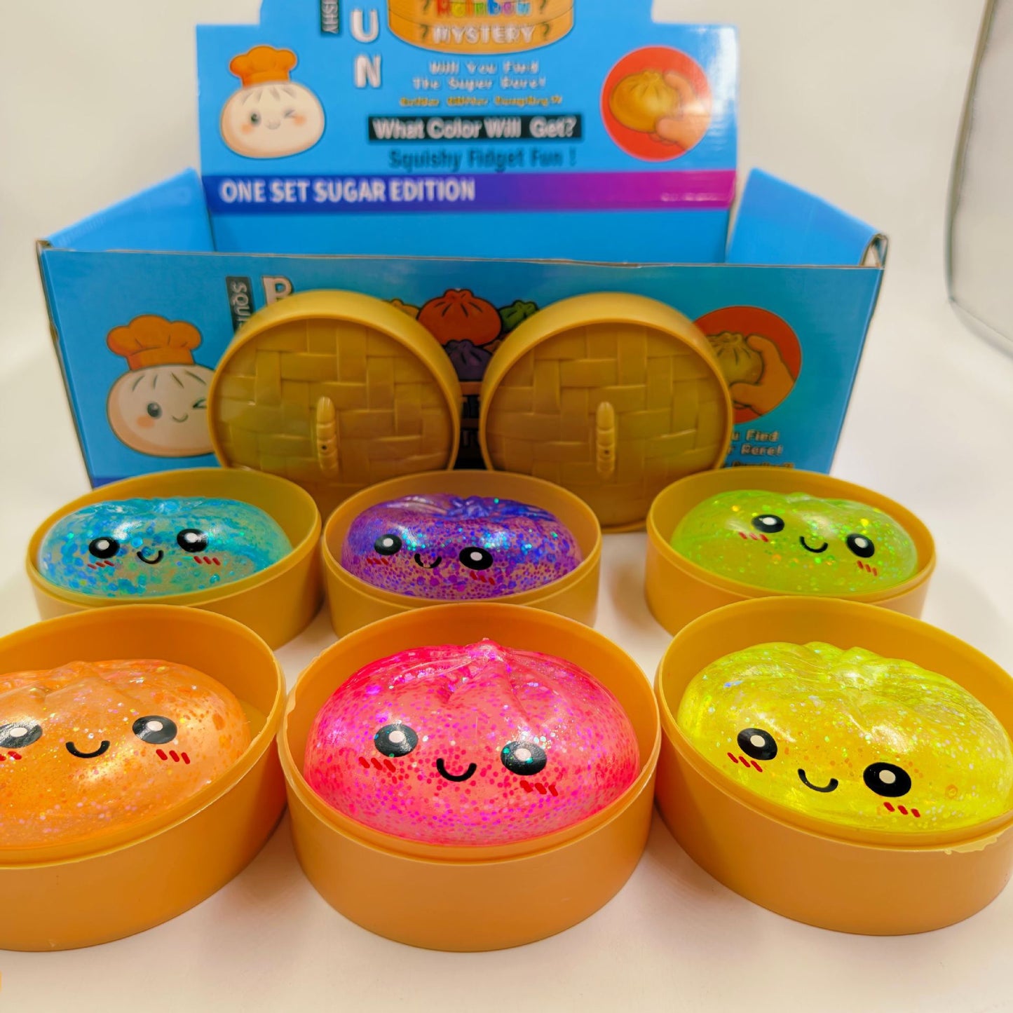 Glitter Slow Rise Maltose Dumpling Squishy Fidget Stress Relief Toy