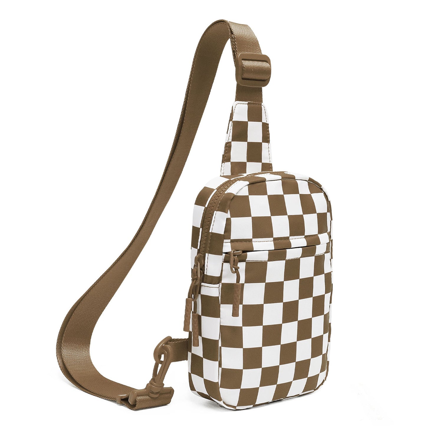 Kenzie Nylon Checkered Sling Bag