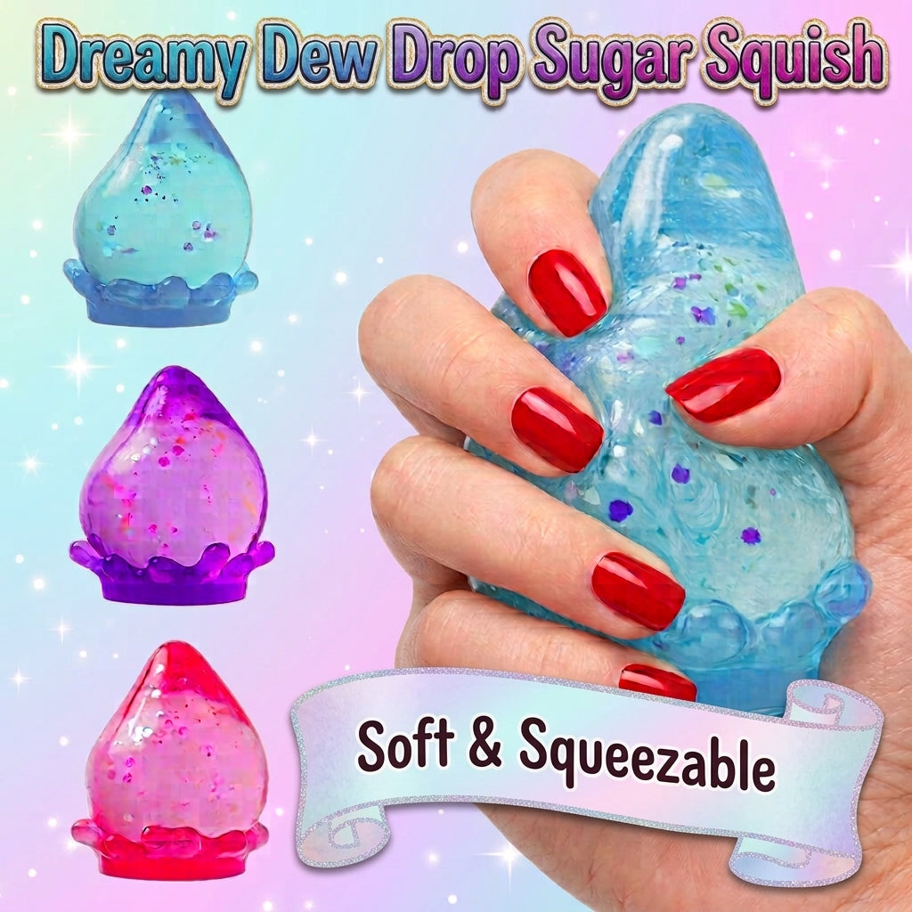 Dreamy Dew Drop Squishy Slow Rise Maltose Stress Relief Fidget Toy