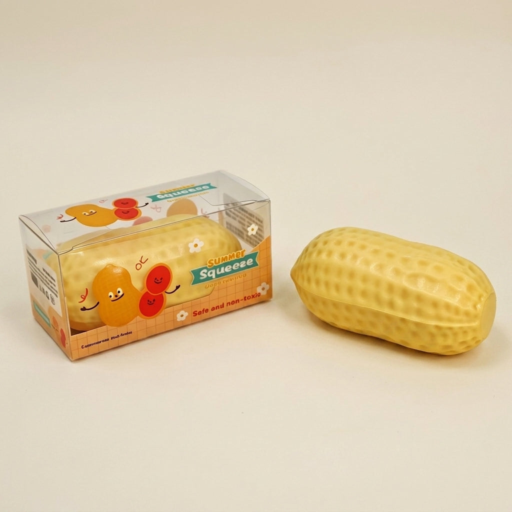 Peanut Squeeze ASMR Crunchy Squishy Stress Relief Fidget Toy