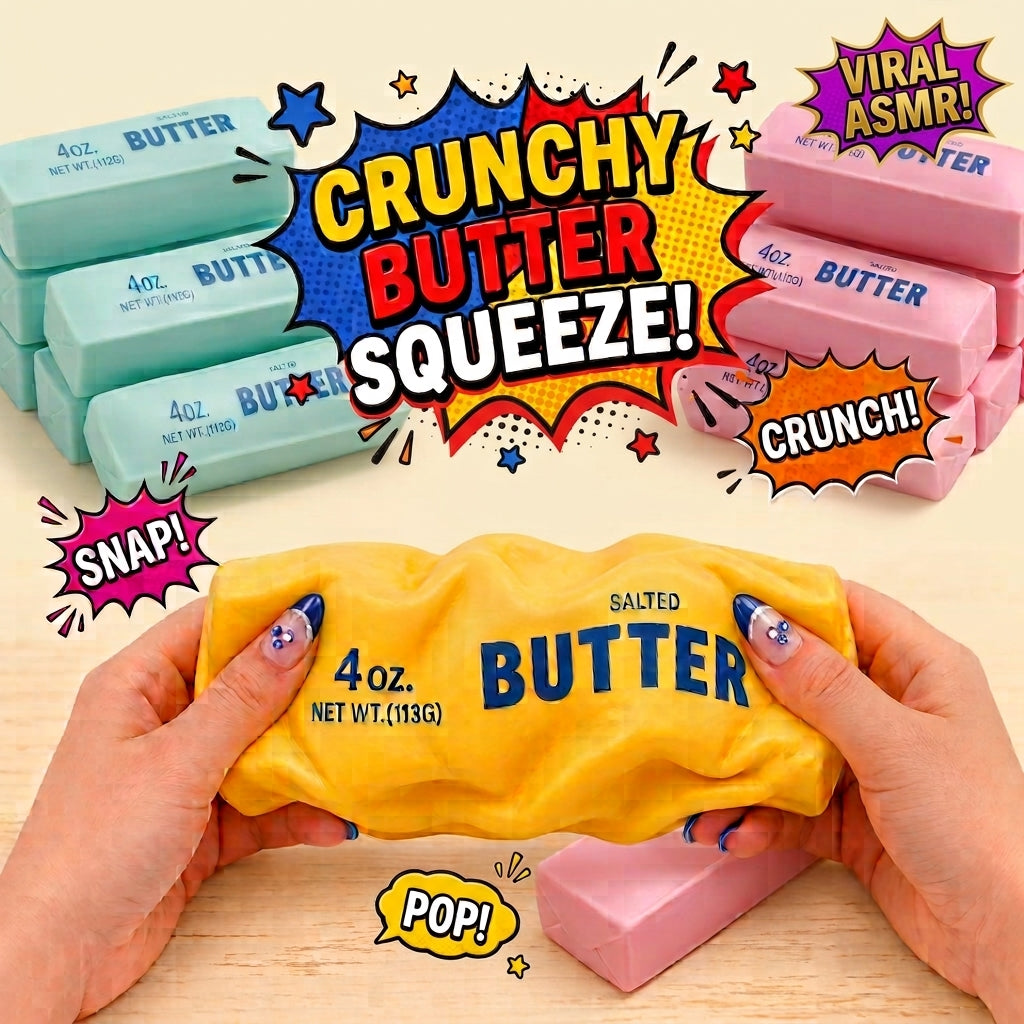 Crunchy Butter Squeeze ASMR Squishy Stress Relief Fidget Toy