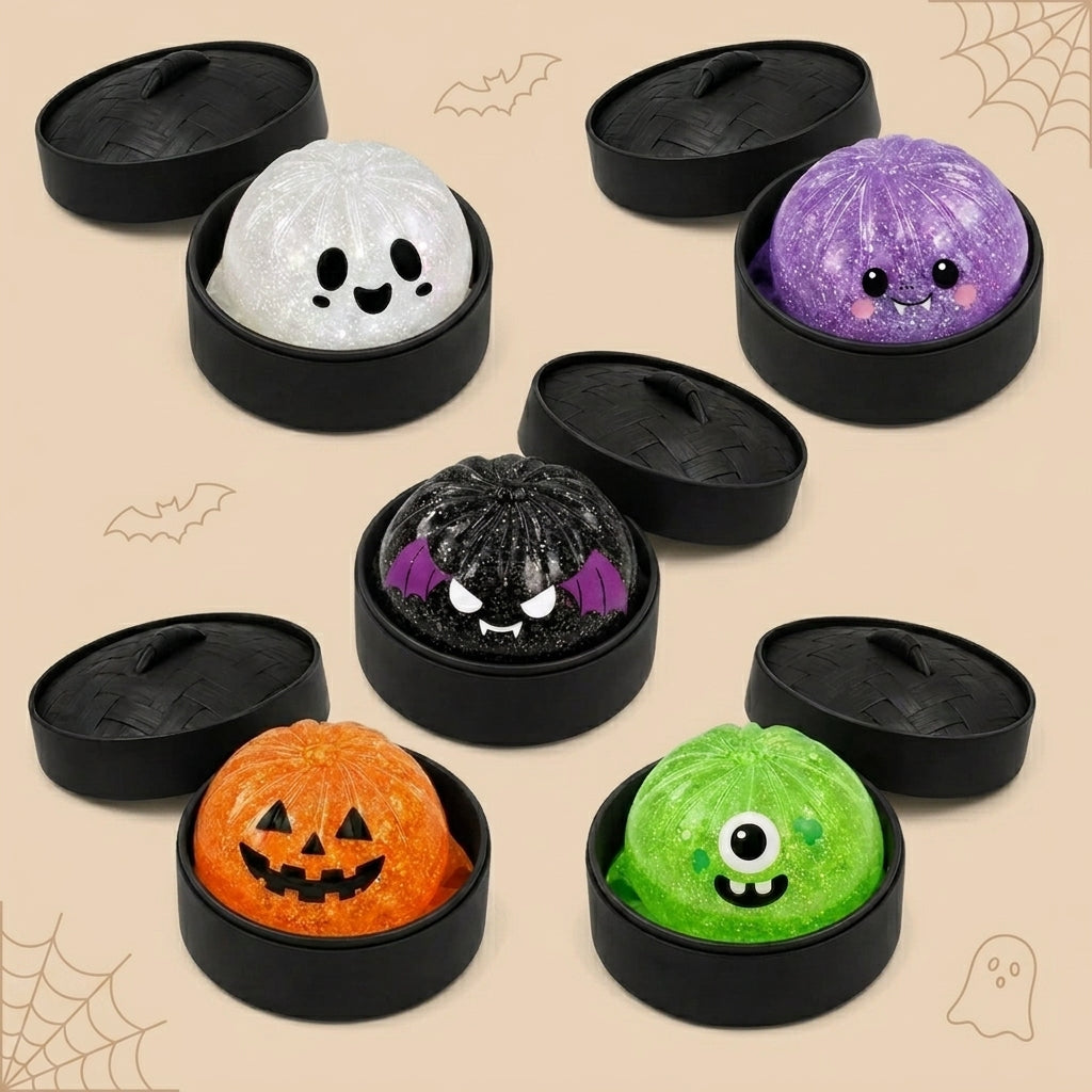 Halloween Glitter Slow Rise Maltose Dumpling Squishy Toy