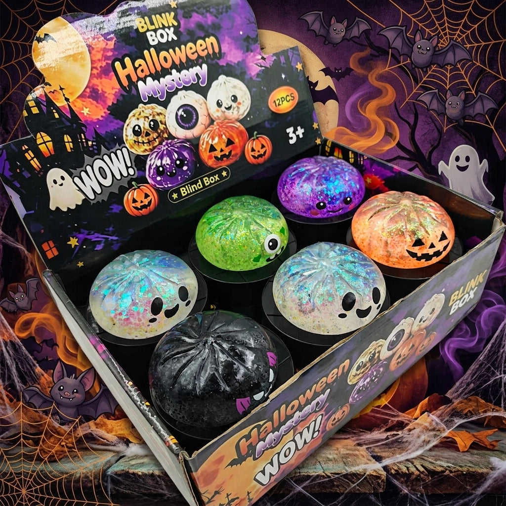 Halloween Glitter Slow Rise Maltose Dumpling Squishy Toy