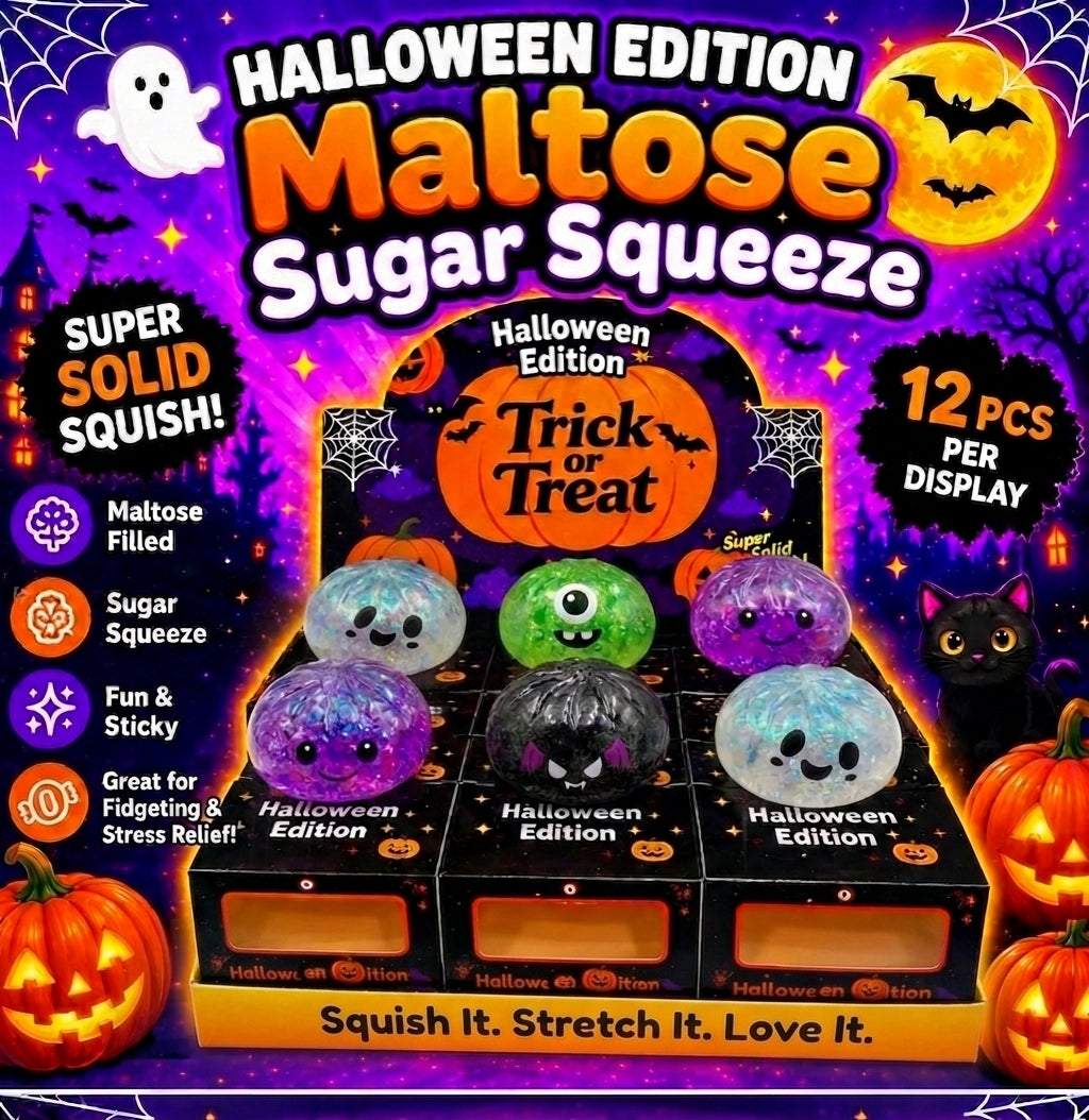 Halloween Glitter Slow Rise Maltose Dumpling Squishy Toy